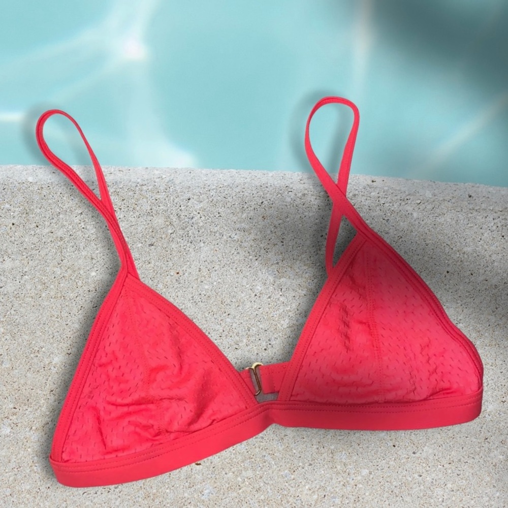 Forever 21 Neon Jersey Triangle Bikini Top